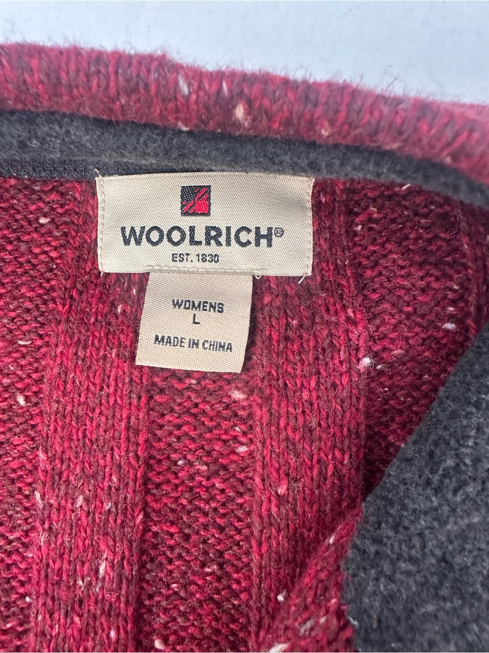 Woolrich Wine-Red Knit Pullover Sweater - Picture 3 of 8